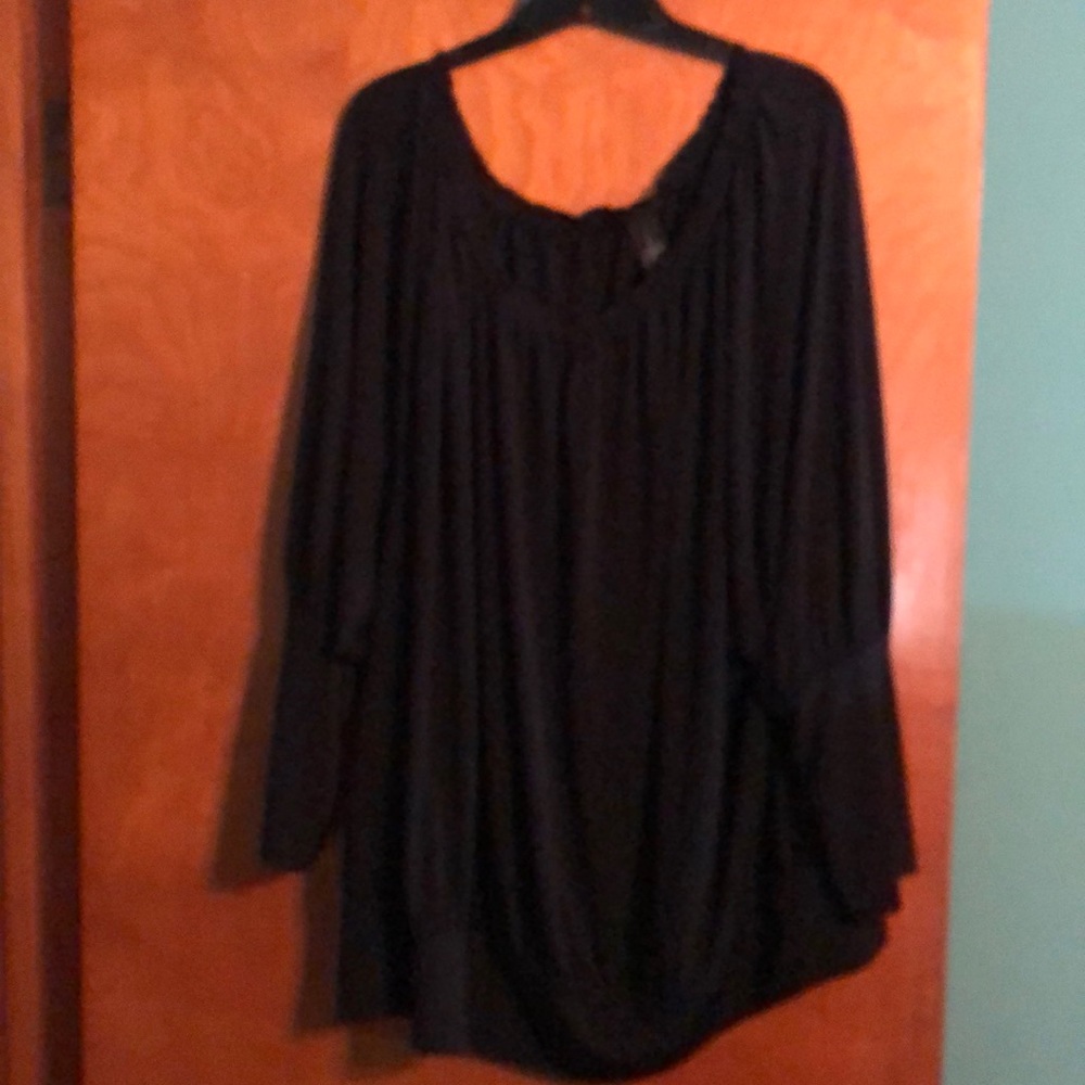 Black off the shoulder shirt